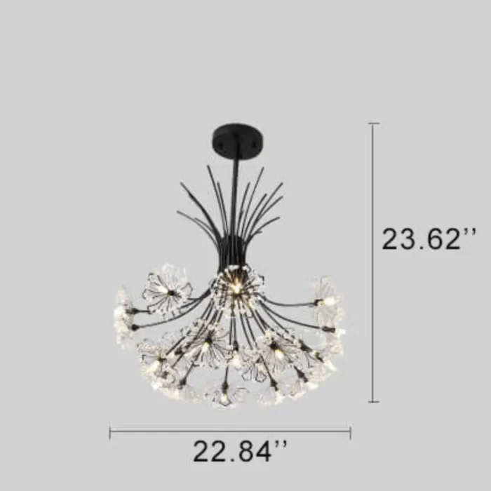 Dandelion Crystal Chandelier 13-19 Light Modern LED Ceiling Fixture2