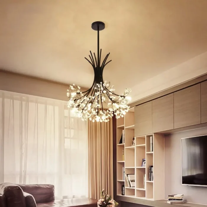 Dandelion Crystal Chandelier 13-19 Light Modern LED Ceiling Fixture3