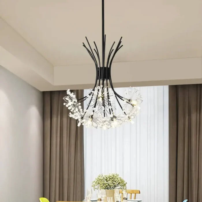 Dandelion Crystal Chandelier 13-19 Light Modern LED Ceiling Fixture5