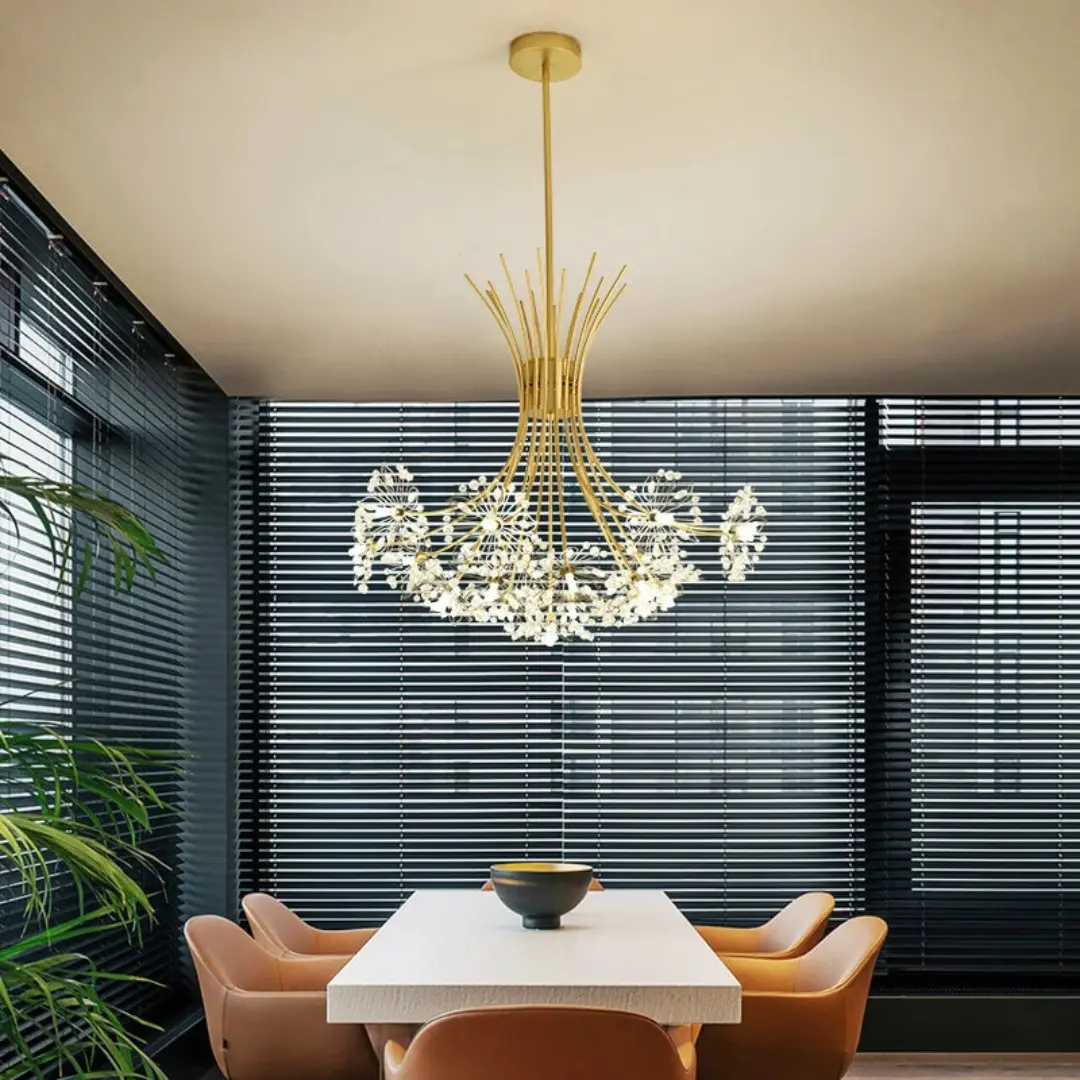 Dandelion Crystal Chandelier 13-19 Light Modern LED Ceiling Fixture6