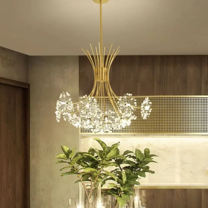 Dandelion Crystal Chandelier 13-19 Light Modern LED Ceiling Fixture8