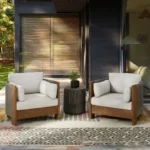 Modern Luxury Teak Wood Outdoor Sofa with Nylon Rope Frame12